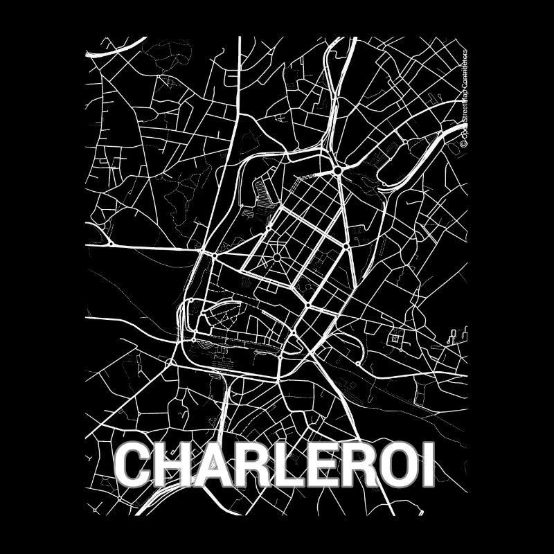 Plan de la ville et rues du centre de Charleroi