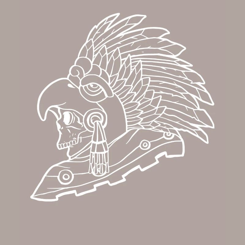 Aztèque Eagle Warrior Mayan Skull Inca