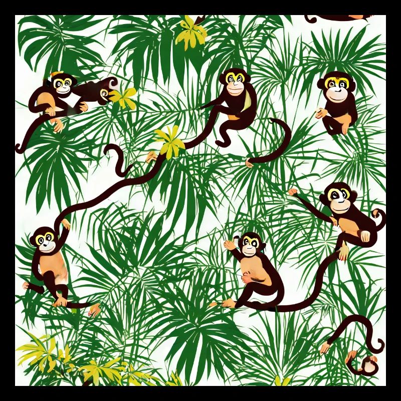 Singe dans la forêt tropicale humide