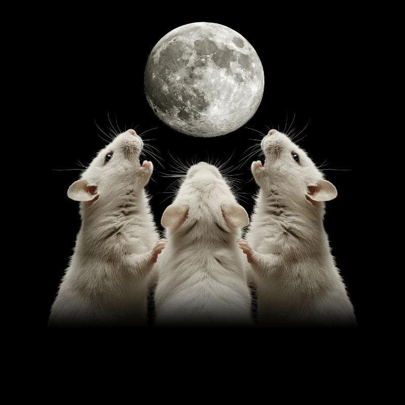 Hamster Hammy Pet Howling Moon