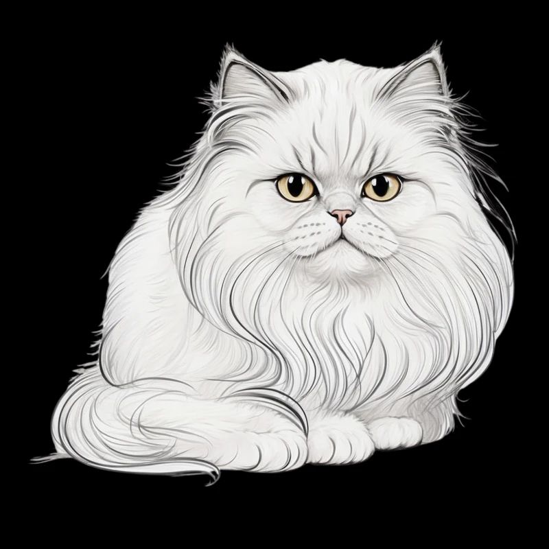 Weiße Perserkatze