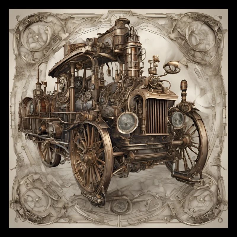 Voiture de style steampunk