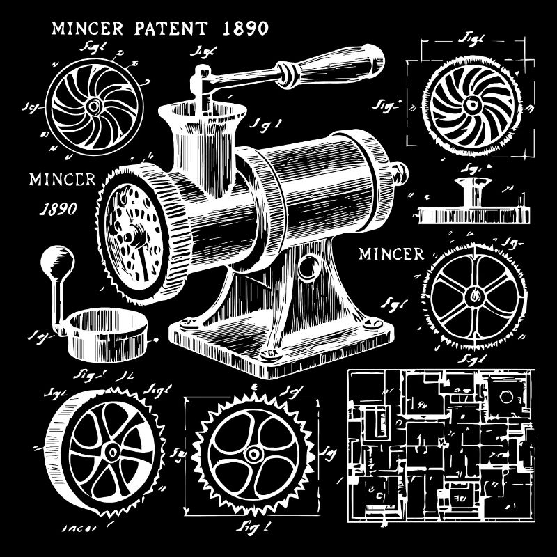 Fleischwolf Patent Blueprin