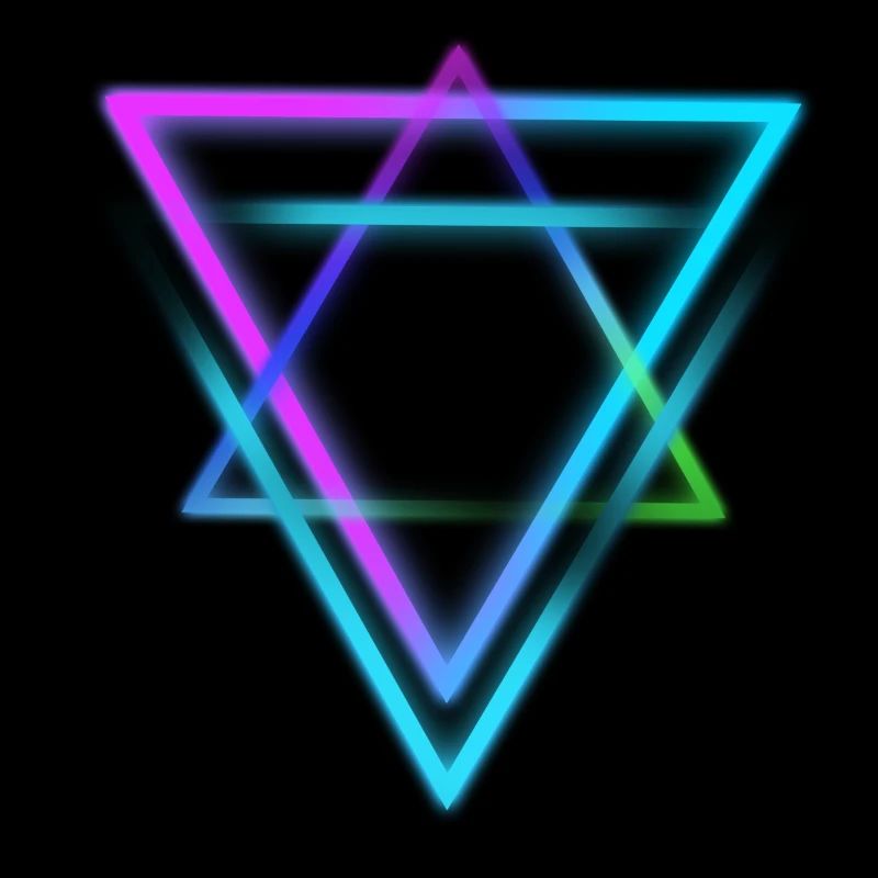 Modern Neon Triangle