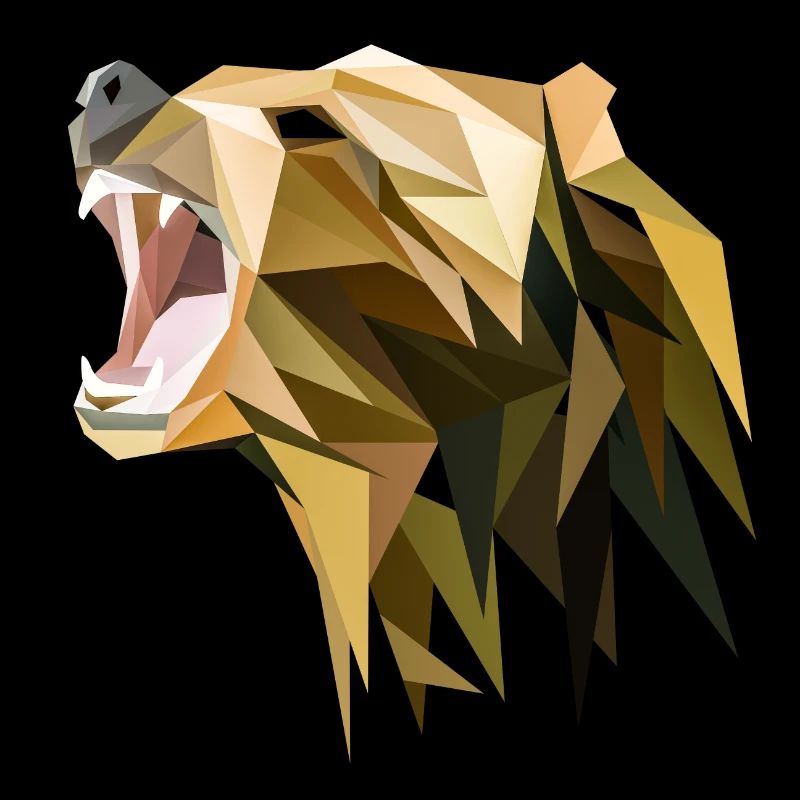 Polygon grizzly bear