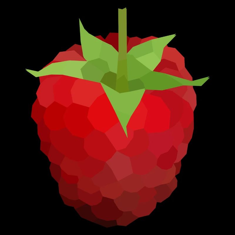 Low Poly Art [LPA] raspberry design