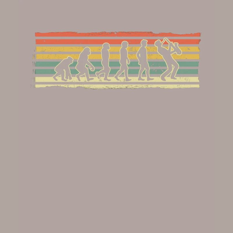 Saxophon Spieler Geschenk Spaß Evolution eines