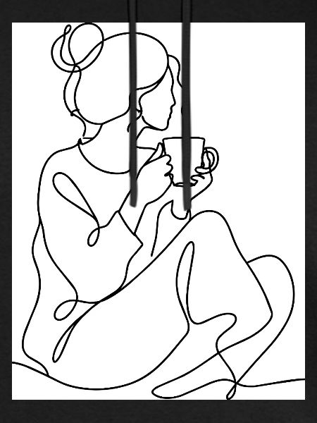 Kaffeepause Linienkunst