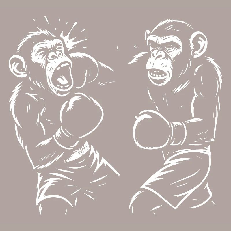 monkeys boxing knockout