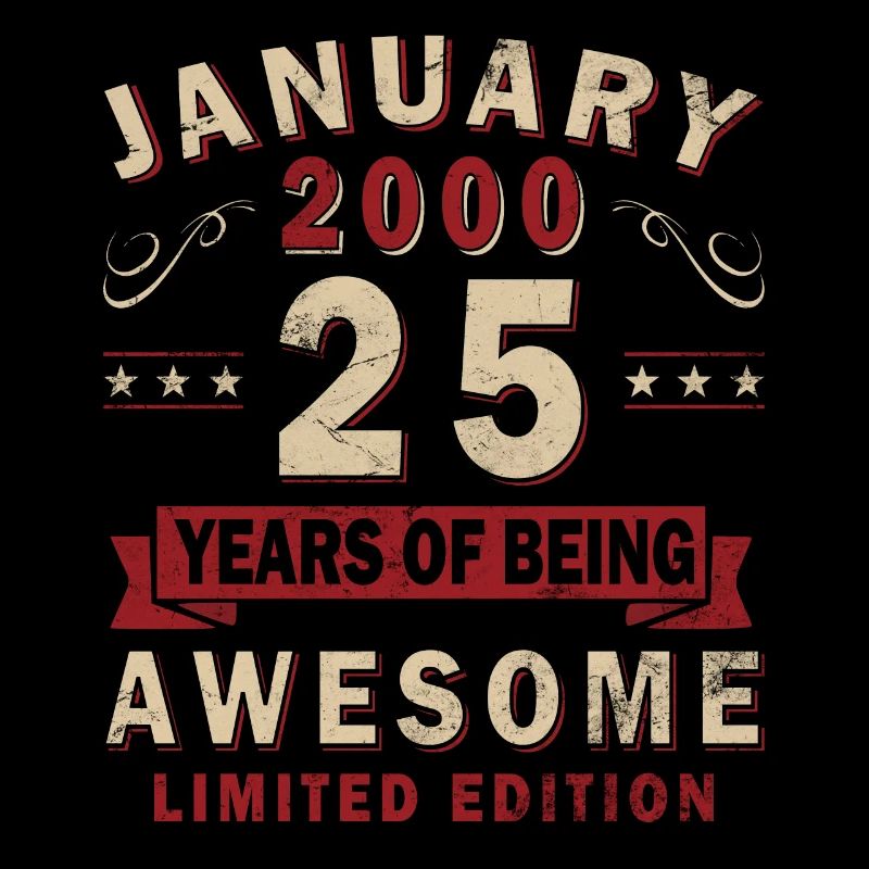 January 2000 Birthday January 2000 Gift 2000