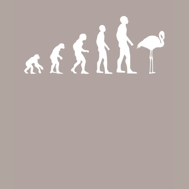 Flamingo Vogel Süß Zoo Tier Evolution Geschenk