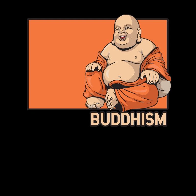 Buddhismus Doodle Chinesische Hanzi Buddhistische Statue