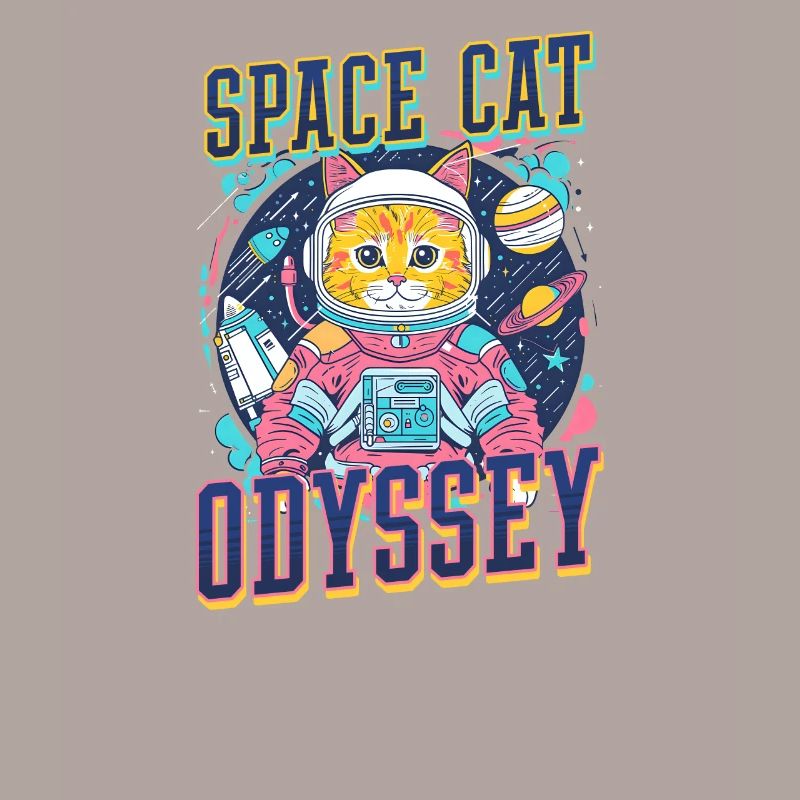 Astronaute de l’espace de l’Odyssée du chat de l’espace