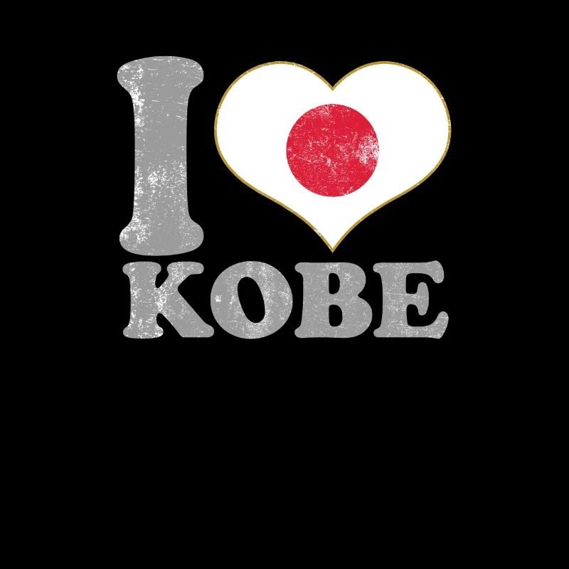 Ich liebe japanischen Flaggen-Stolz Kobe Japans Nihon Nippon