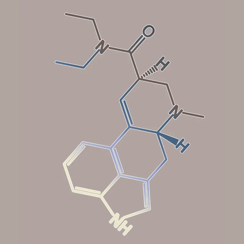 LSD Structural Formula Molecule A. Hofmann Bicycle Day