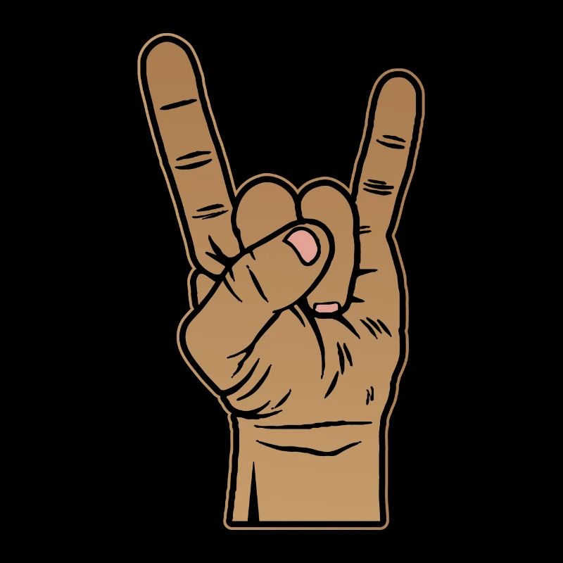Metal Rock Pommesgabel Hand Sign Devil Gift