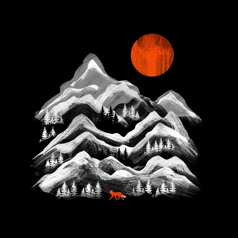 Rotfuchs in den Bergen Geschenk