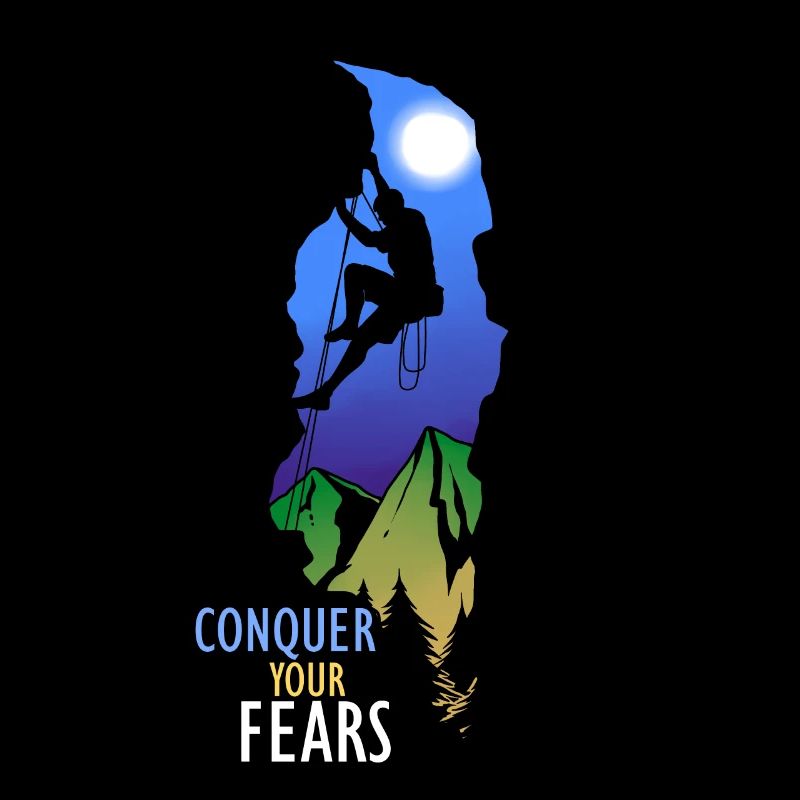 Erobern Sie Ängste Klettern Geschenk Druck Kletterer