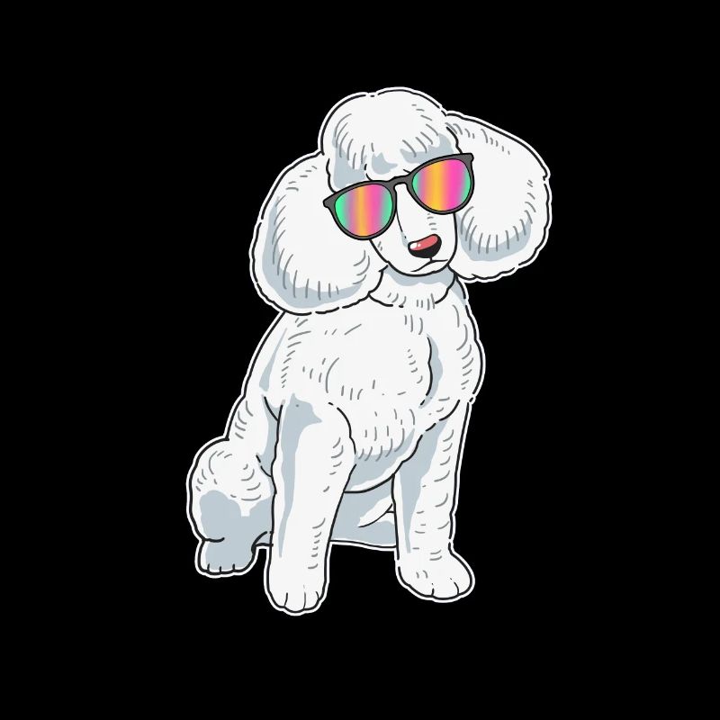 Cadeau caniche caniche cadeau caniche à lunettes de soleil