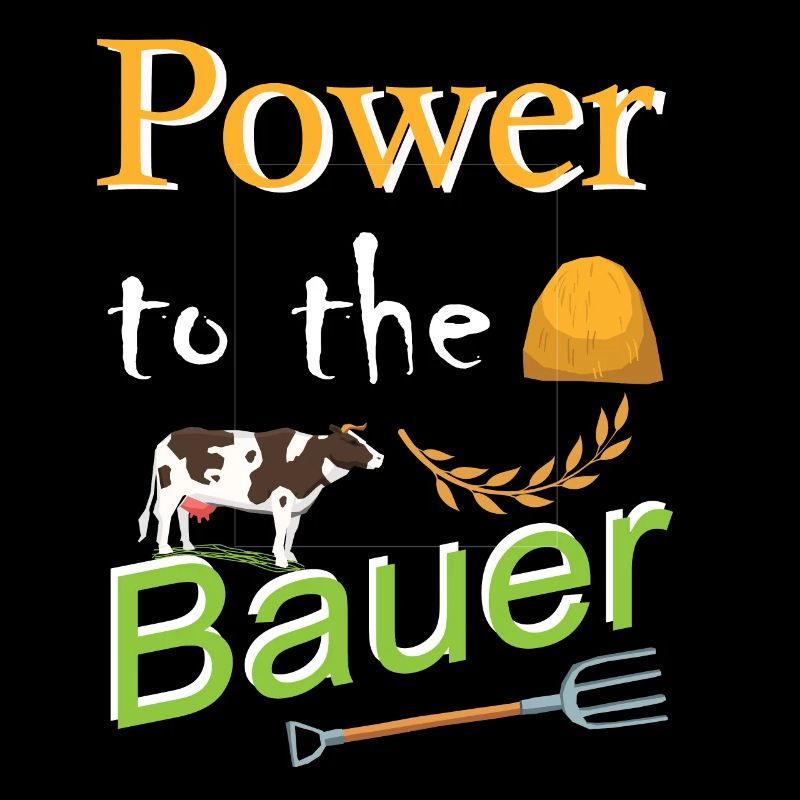 Bauer Spruch mit einer Kuh auf einem Bauernhof