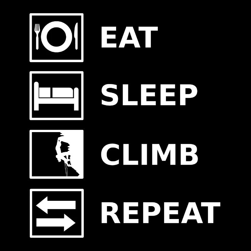 Eat Sleep Climb Répéter Escalade Escalade