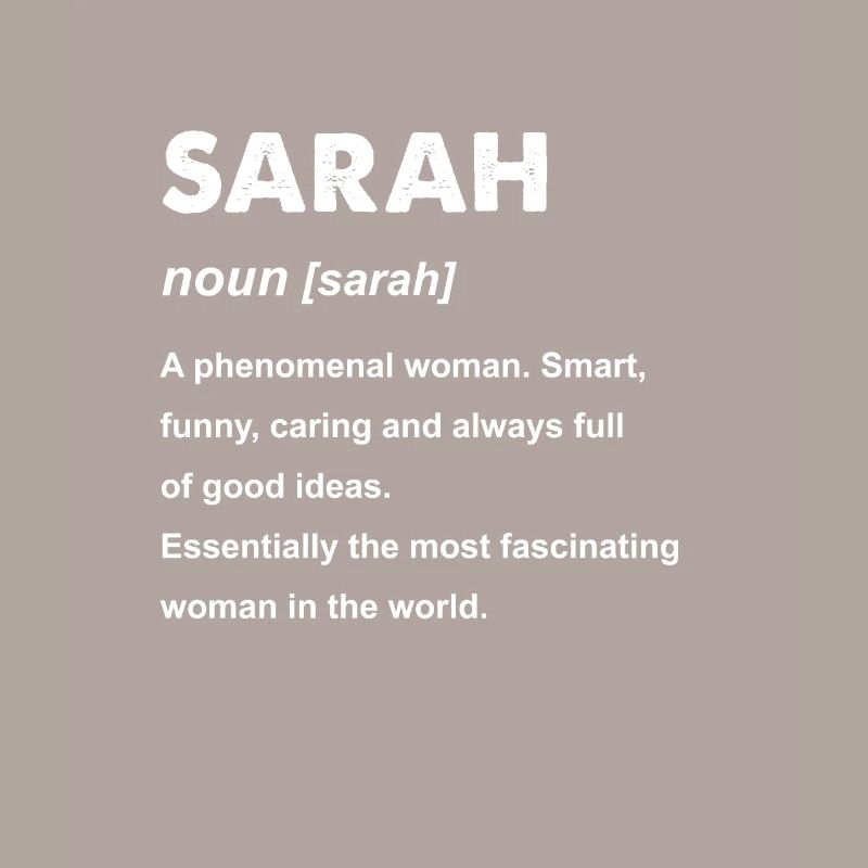 Sarah Name Geschenk Design