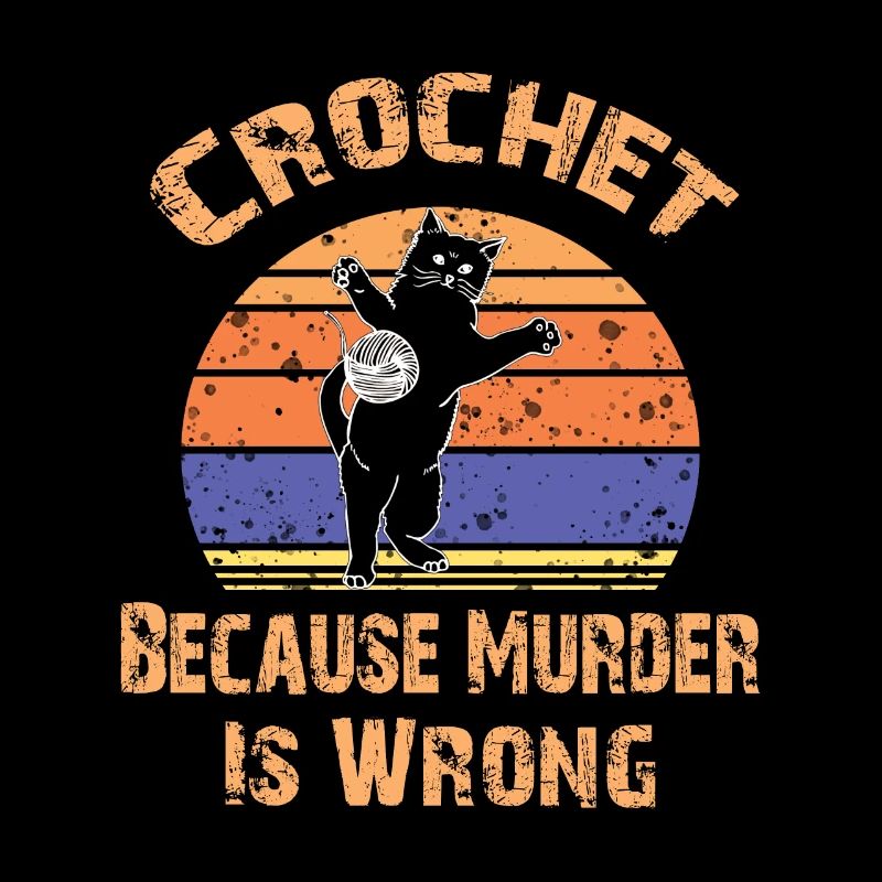 Crochet Because Murder Is Wrong Crochet Black Cat