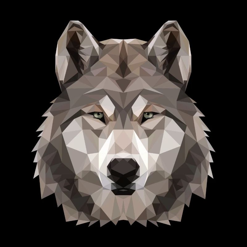 Wolf, Cooles Geschenk im Polygon Stil