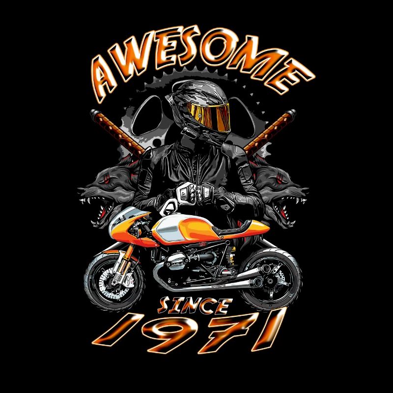 Awesome since 1971, Biker Geburtstag