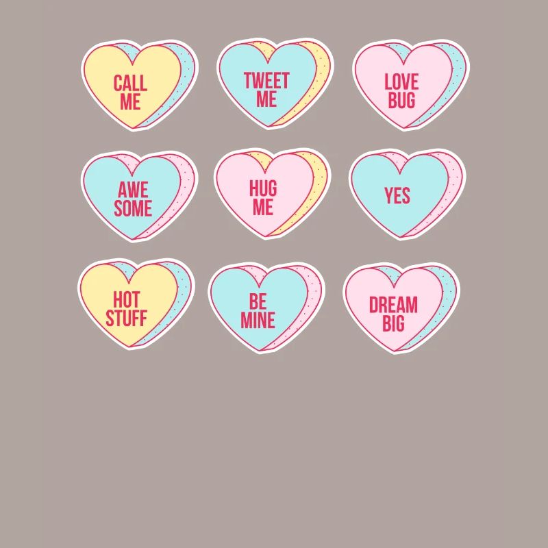 Joyeuse Saint-Valentin Candy Conversation Coeurs
