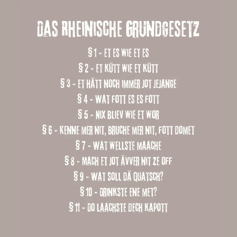 Et Kölsche Jrundjesetz Kölner Kölsche