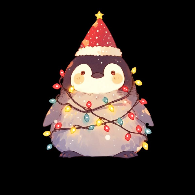 Pinguin Weihnachtslichter Pinguin Niedlich