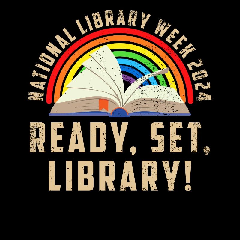 Vintage Rainbow National Library Week 2024 School