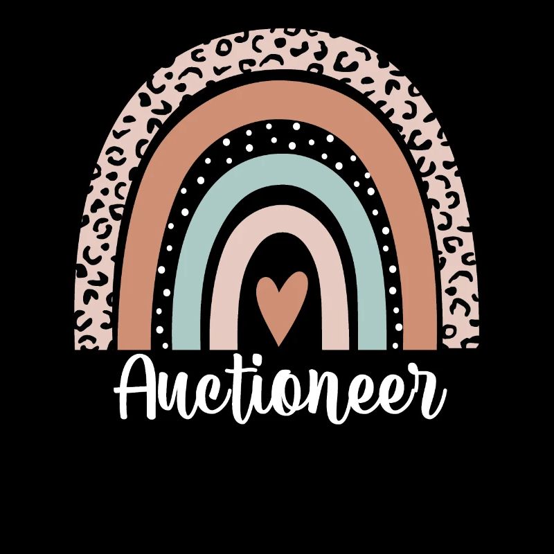 Auctioneer Rainbow Leopard Funny Auctioneer