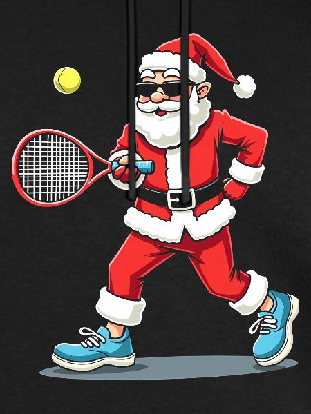 Tennis Playing Santa Claus Christmas Tennis