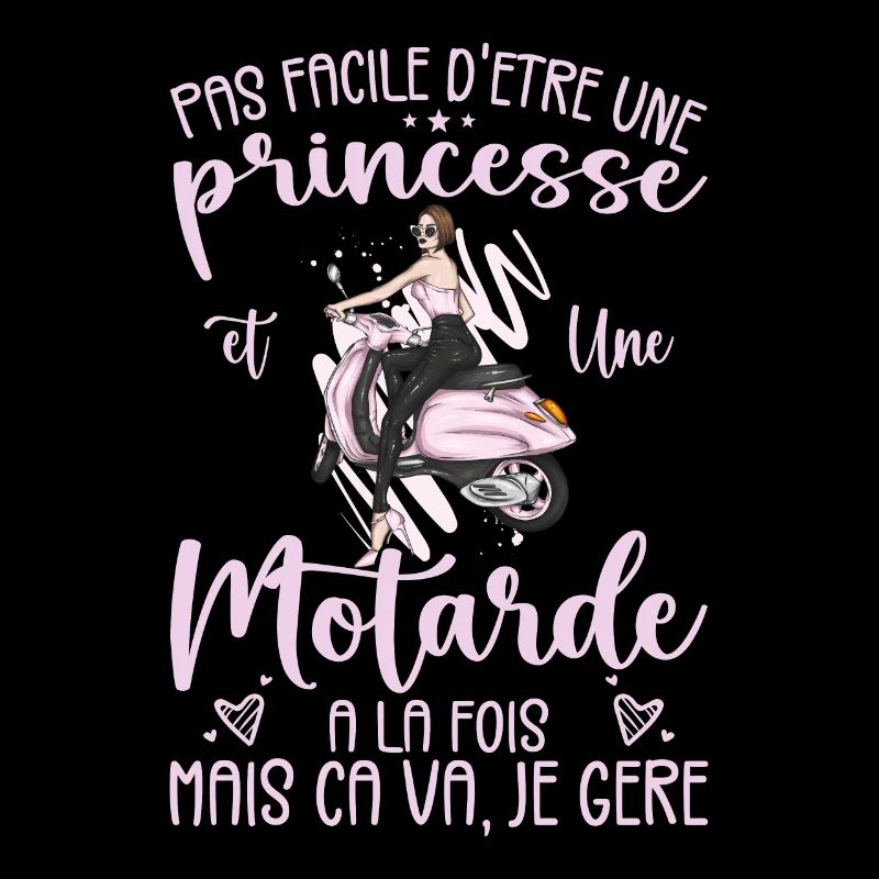 Princess And Biker At The Same Time Motorcycle Gift Idea