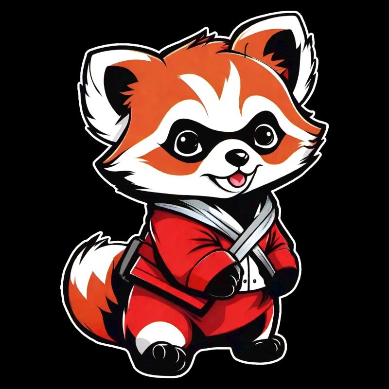Mignon petit ours panda roux