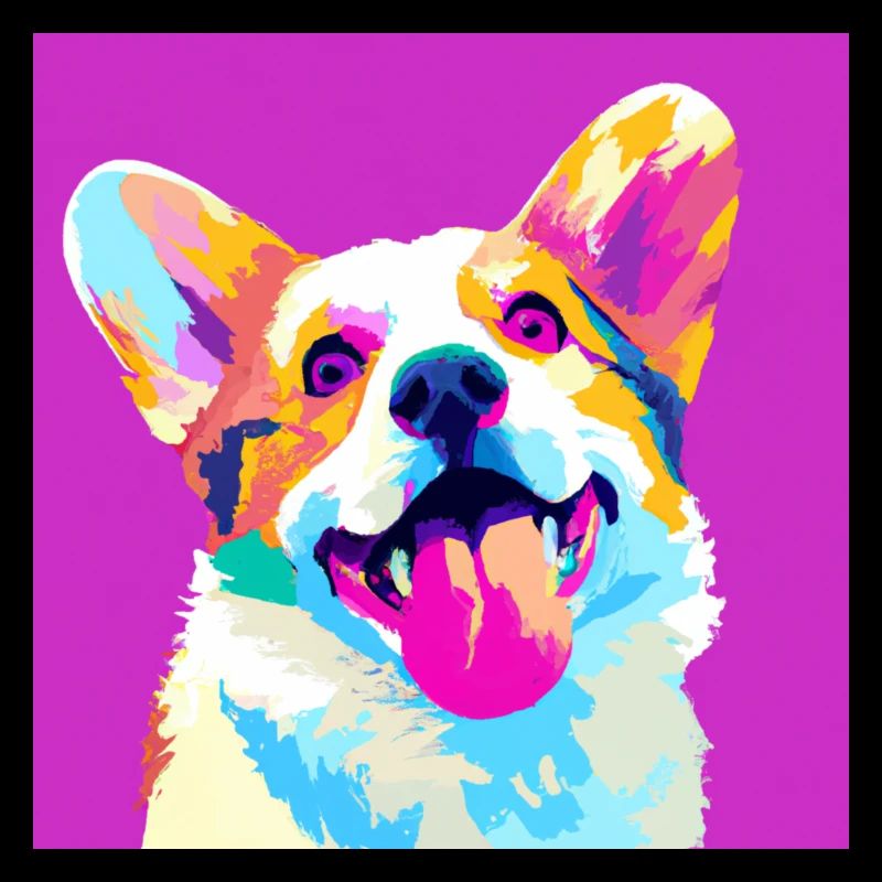 Crazy Corgi Pop-Art