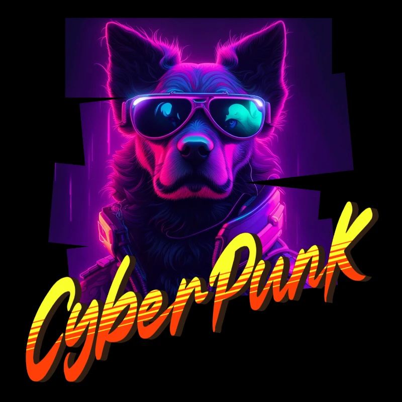 Chien Cyberpunk