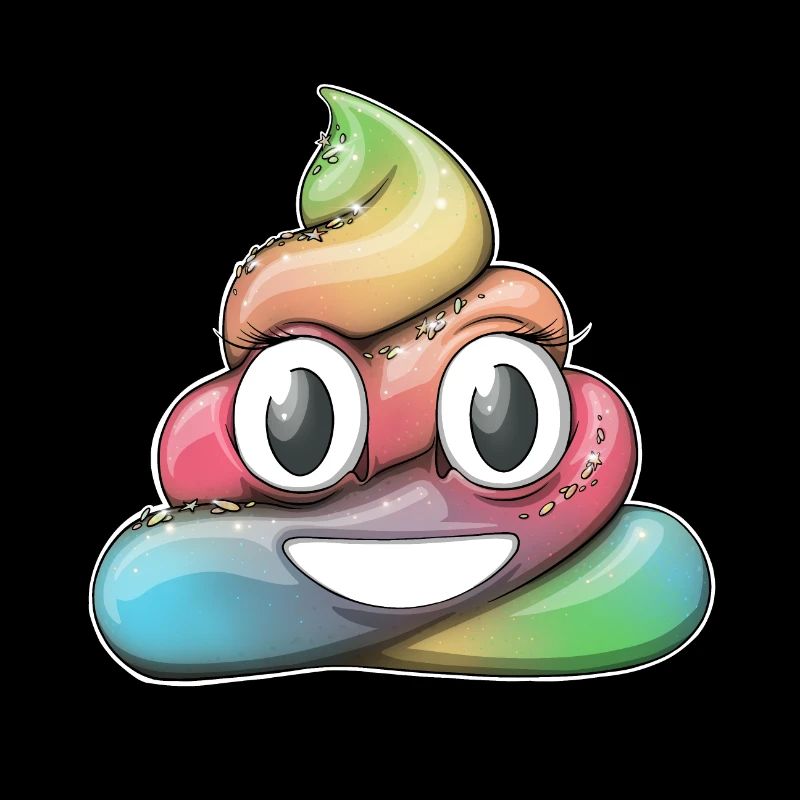 Regenbogen Haufen Kacke ab