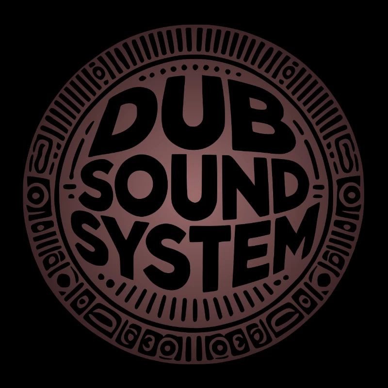 Dub sound system logo, for music lovers