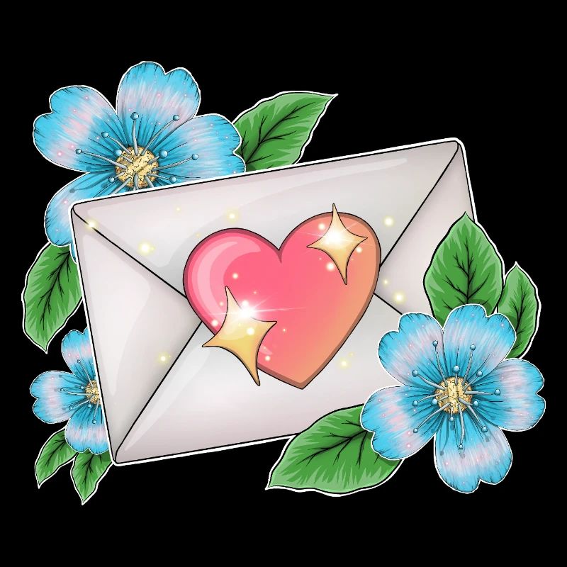 Umschlag mit Blumen