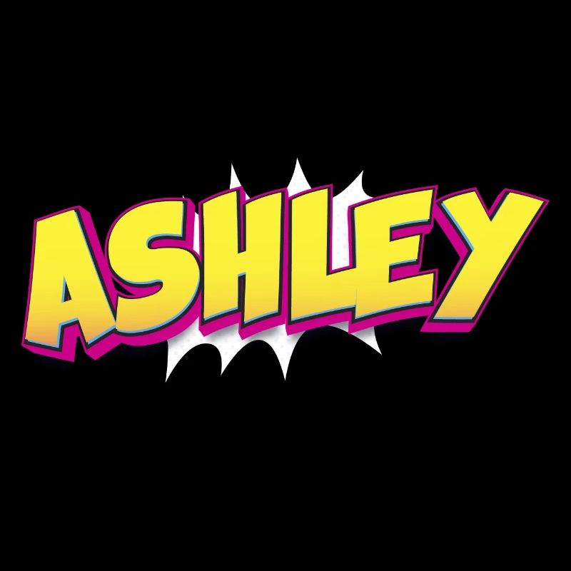 Ashley benutzerdefinierter Name Comic-Stil Pop-Art,