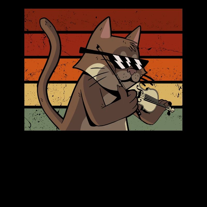 Violin Violinist Jazz Cat