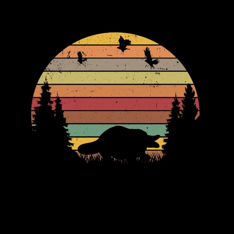 Schnabeltier Retro