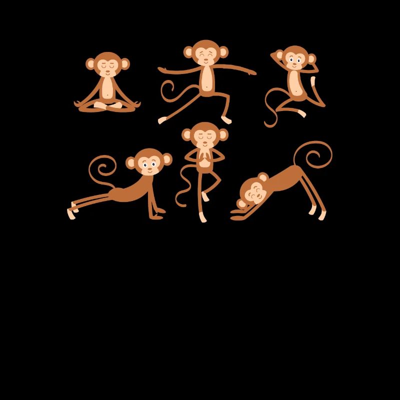 Yoga Monkey Meditation Monkey Doing Yoga Exercises
