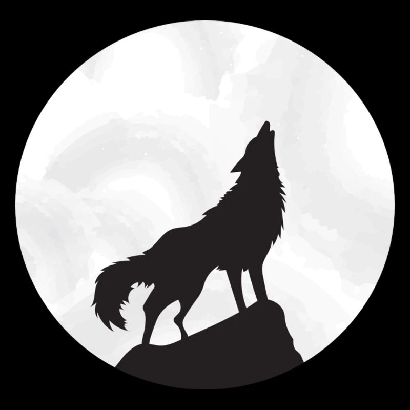 Howling Wolf at full moon