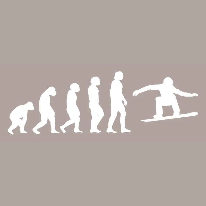 Snowboarder Evolution Silhouette Minimaliste