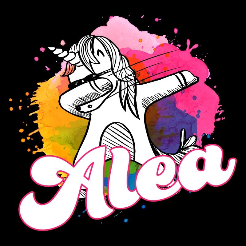 ALEA - Schöner Name mit dabbing Einhorn
