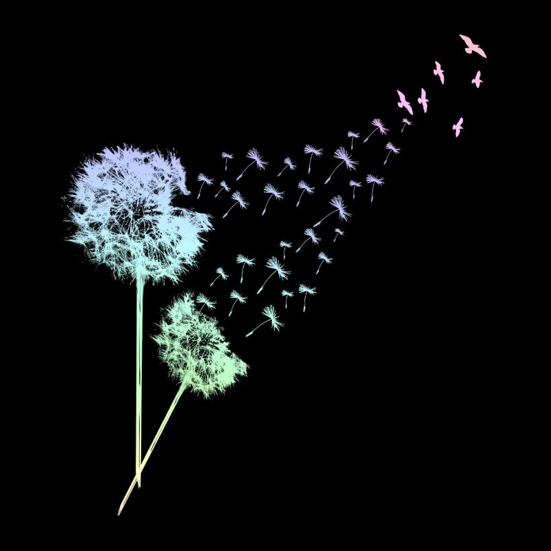 Dandelion Design Colorful Dandelion Pattern Flowers